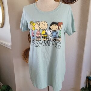 Torrid Peanuts Graphic T-Shirt in Light Blue Sz 00 L